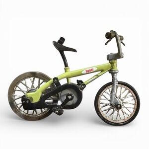 Miniature TRICK BIKE by Hyper Shelf Model Green 4.25" Long Toy Person Seat